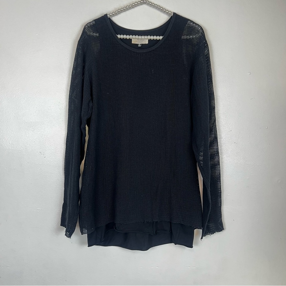 Vintage lip service mesh long sleeve size large